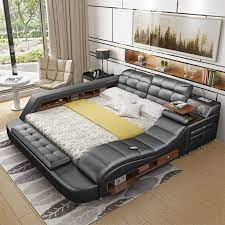 Elegance and luxury at an affordable price. Luxury Modern Bedroom Furniture Designs Leather Fabric Massage Seat King Size Beds Camas Beds Aliexpress