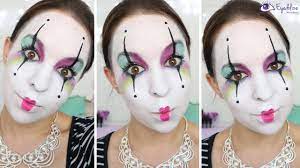 colorful mime makeup tutorial by