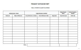 Sample Project Status Report Template Progress Excel