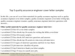 Top 5 Quality Assurance Engineer Cover Letter Samples