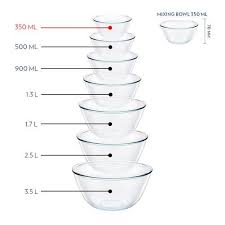 borosil glass mixing serving bowls