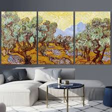 3 Panel Canvas Wall Art Olive Tre