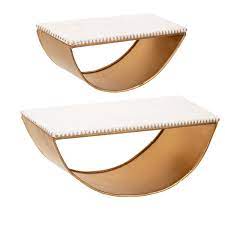 Whole Gold Curved Wall Shelf With