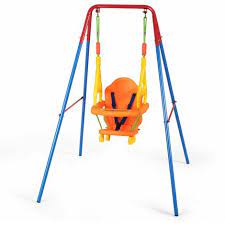 costway folding toddler swing with