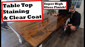 table top stain clear coat espresso