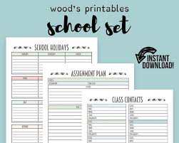 Free Printable Homework Organizer School Planner Binder Grade Book