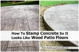 st concrete so it looks like wood
