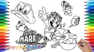 Super mario printable coloring pages. How To Draw Mario Odyssey 26 Drawing Coloring Pages For Kids Youtube