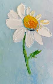 Daisy Oil Painting Original Art Flower