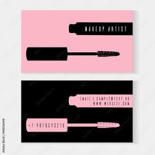 vector template with makeup items