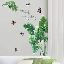 Buy Tropical Plant Leaf Wall Sticker ...