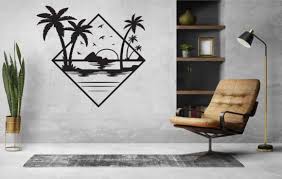 Beach Decoration Metal Wall Art Design