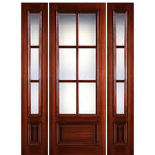 1 Panel Mahogany Wood Exterior Door