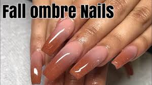Are you completely obsessed with ombre nails right now like me? Fall Ombre Acrylic Nail Tutorial Youtube
