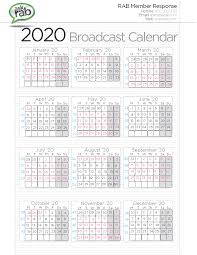 Broadcast Calendars Rab Com