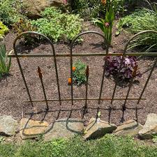 Rusty Wrought Iron Fence Section Cast