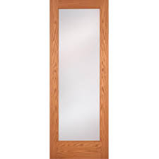 Feather River Doors 32 In X 80 In 1 Lite Unfinished Oak Privacy Woodgrain Interior Door Slab