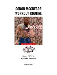 conor mcgregor workout routine pdf