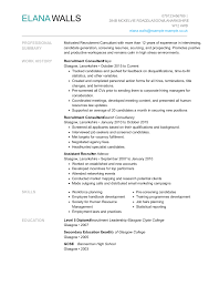 How To Write A Recruitment Consultant Cv Example Templates