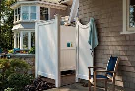 While most outdoor showers are associated with summer vacations spent at rambling beach cottages, their wood panels littered with sand and to help inspire you to give the feature a go in your own bath, architectural digest has rounded up 18 of the best examples of outdoor showers from our archives. Outdoor Shower Aesthetic Photo Abhayjere Decor
