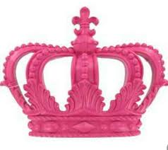One Pink Crown Wall Decor Distressed