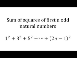 sum of squares of first n odd natural