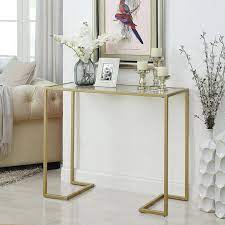 Dowling Glass Top Console Table