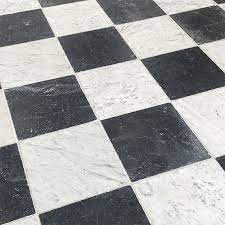 clic black and white check marble