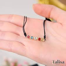 talisa stars birthstone bracelet black