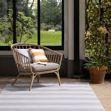 Grey Lille Hand Hooked Outdoor Rug