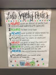 Lab Safety Anchor Chart Science Safety Science Lab Safety