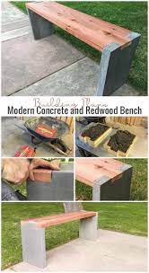 Modern Outdoor Diy Concrete Bench With