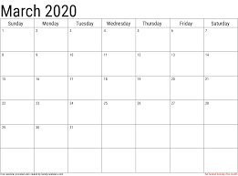 2020 march calendars handy calendars