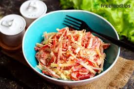 A great salad for summer lunch, dinner and also as an imitation crab meat are actually made of grounded white fish binded with a starch that's why you might have crossed path with this dish sometimes called. Imitation Crab Salad Recipe With Cheese Freefoodtips Com