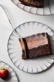 triple chocolate mousse cake baked by