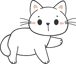 cute funny happy white kitten cat