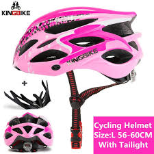 Kingbike Cycling Helmet Pink Woman Road Bicycle Helmet Ultralight Mountain Bike Helmet Mtb Cycling Helmet Light Kask Ciclismo Atek Fitness