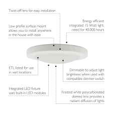 7 inch led flush mount ceiling light