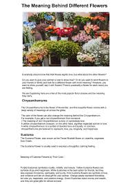 Check spelling or type a new query. The Meaning Behind Different Flowers By Richrosedubai Issuu