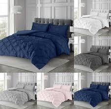 Pintuck Pleated Duvet Cover With
