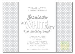 All White Party Invitation White Party Invitation Summer White