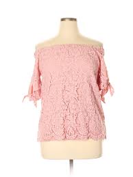 Details About Nwt Miss Chievous Women Pink Short Sleeve Blouse Lg