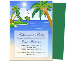 Retirement Templates Paradise Retirement Party Invitation
