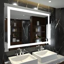 Find all bathroom vanities at wayfair. Kinwell 48 In W X 36 In H Frameless Rectangular Led Light Bathroom Vanity Mirror Mcg0520 The Home Depot Light Up Bathroom Mirror Led Mirror Bathroom Bathroom Mirror Lights