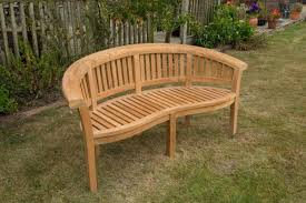 Windsor 3 Seater Teak Curved Bench