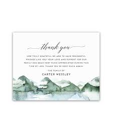 printed funeral thank you cards with
