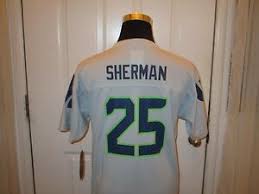 New W Tags Seattle Seahawks Richard Sherman 25 Silver Nfl