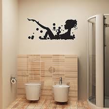 Bathroom Wall Art Sticker Girl In