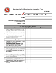 Housekeeping Inspection Forms Fill Online Printable