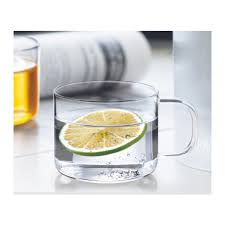 Mini Clear Glass Tea Cups Set Of 2